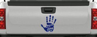 Wave Its A Jeep Thing Muddy Dirty Hand Off Road Car or Truck Window Vinyl Decal Sticker (Navy)