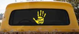 Wave Its A Jeep Thing Muddy Dirty Hand Off Road Car or Truck Window Decal Sticker (Yellow)