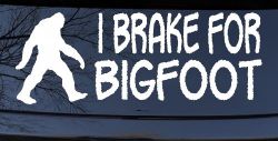 I Brake For BigFoot Car or Truck Window Decal Sticker