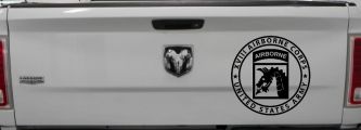 XVIII Blue Dragons AirBorne Military Car or Truck Window Decal Sticker (Black)