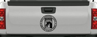 XVIII Blue Dragons AirBorne Military Car or Truck Window Decal Sticker (Black)