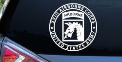 XVIII Blue Dragons AirBorne Military Car or Truck Window Decal Sticker