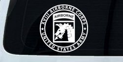 XVIII Blue Dragons AirBorne Military Car or Truck Window Decal Sticker