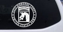 XVIII Blue Dragons AirBorne Military Car or Truck Window Decal Sticker