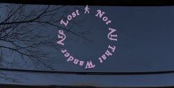 Not All That Wander Are Lost Car or Truck Window Vinyl Decal Sticker (Lilac)