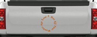 Not All That Wander Are Lost Car or Truck Window Decal Sticker (Nut Brown)