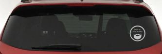 Show Me Your Beard Country Car or Truck Window Vinyl Decal Sticker (Light Gray)