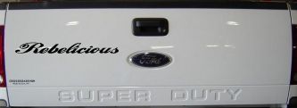 Rebelicious  Country Car or Truck Window Decal Sticker (Black)