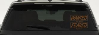 Wanted By Men Feared By Deer Hunting Car or Truck Window Vinyl Decal Sticker (Copper)