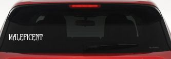Malefincent Sci Fi Car or Truck Window Decal Sticker (White)
