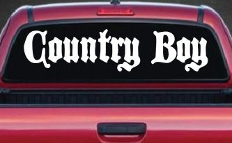 Country Boy Car or Truck Window Decal Sticker