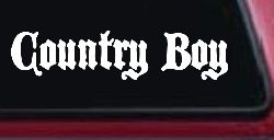 Country Boy Car or Truck Window Decal Sticker