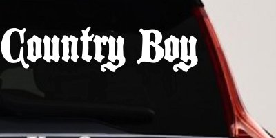 Country Boy Car or Truck Window Vinyl Decal Sticker
