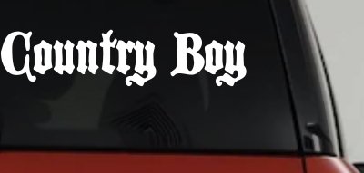 Country Boy Car or Truck Window Vinyl Decal Sticker