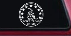 Gadsden Snake Don't Tread On Me Circle Freedom Military Car or Truck Window Decal Sticker