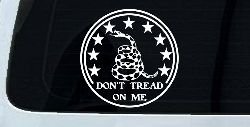 Gadsden Snake Don't Tread On Me Circle Freedom Military Car or Truck Window Decal Sticker