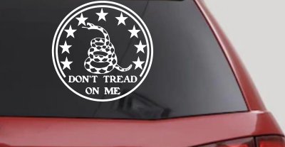 Gadsden Snake Don't Tread On Me Circle Freedom Military Car or Truck Window Vinyl Decal Sticker
