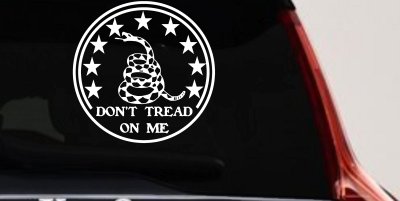 Gadsden Snake Don't Tread On Me Circle Freedom Military Car or Truck Window Vinyl Decal Sticker