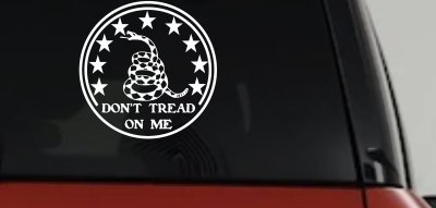 Gadsden Snake Don't Tread On Me Circle Freedom Military Car or Truck Window Vinyl Decal Sticker