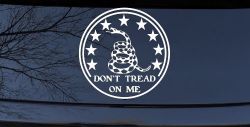Gadsden Snake Don't Tread On Me Circle Freedom Military Car or Truck Window Decal Sticker