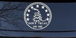 Gadsden Snake Don't Tread On Me Circle Freedom Military Car or Truck Window Decal Sticker