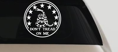 Gadsden Snake Don't Tread On Me Circle Freedom Military Car or Truck Window Vinyl Decal Sticker