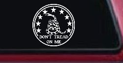 Gadsden Snake Don't Tread On Me Circle Freedom Military Car or Truck Window Decal Sticker