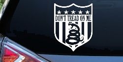 Gadsden Don't Tread On Me Shield Freedom Military Car or Truck Window Decal Sticker