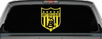 Gadsden Don't Tread On Me Shield Freedom Military Car or Truck Window Decal Sticker (Yellow)