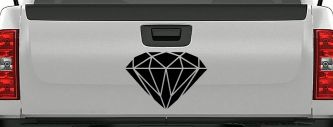 Diamond Car or Truck Window Decal Sticker (Black)