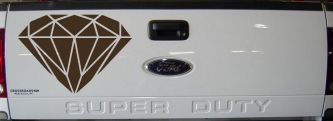 Diamond Car or Truck Window Decal Sticker (Brown)