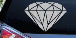 Diamond Car or Truck Window Decal Sticker (Light Gray)
