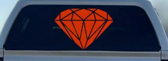 Diamond Car or Truck Window Decal Sticker (Orange Red)
