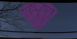Diamond Car or Truck Window Decal Sticker (Violet)