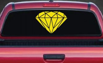 Diamond Car or Truck Window Decal Sticker (Yellow)