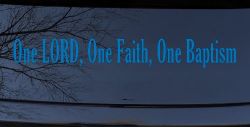 One Lord One Faith One Baptism Christian Car or Truck Window Decal Sticker (Sky Blue)