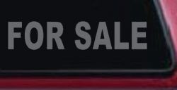 For Sale Resale Auto Car or Truck Window Vinyl Decal Sticker (Silver)