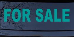 For Sale Resale Auto Car or Truck Window Vinyl Decal Sticker (Turquoise)
