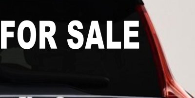 For Sale Resale Auto Car or Truck Window Vinyl Decal Sticker