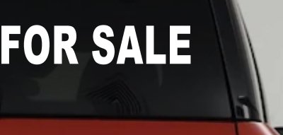 For Sale Resale Auto Car or Truck Window Vinyl Decal Sticker