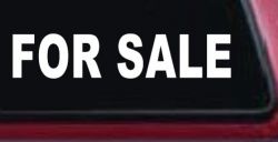 For Sale Resale Auto Car or Truck Window Decal Sticker