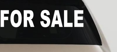 For Sale Resale Auto Car or Truck Window Vinyl Decal Sticker
