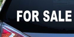 For Sale Resale Auto Car or Truck Window Decal Sticker