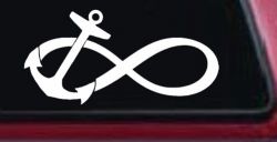 Anchor Infinity Car or Truck Window Decal Sticker