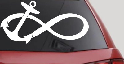 Anchor Infinity Car or Truck Window Vinyl Decal Sticker