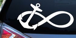 Anchor Infinity Car or Truck Window Decal Sticker