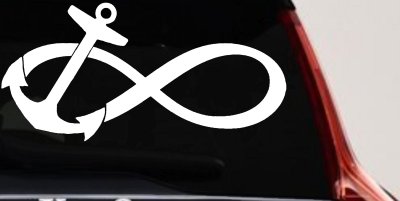 Anchor Infinity Car or Truck Window Vinyl Decal Sticker