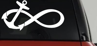 Anchor Infinity Car or Truck Window Vinyl Decal Sticker