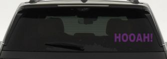 Army Hooah Military Car or Truck Window Decal Sticker (Violet)