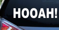 Army Hooah Military Car or Truck Window Decal Sticker